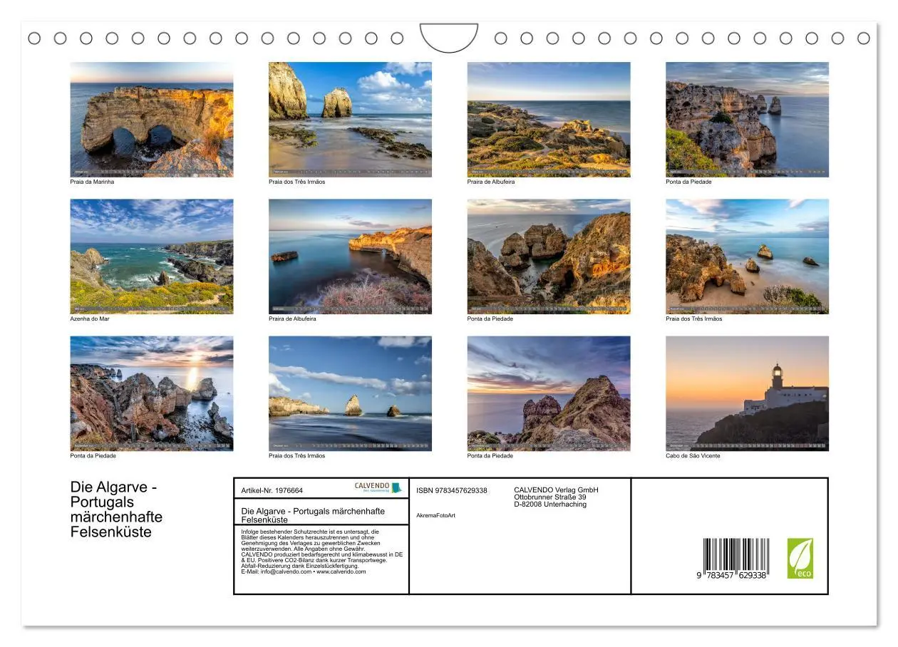 Bild: 9783457629338 | Die Algarve - Portugals märchenhafte Felsenküste (Wandkalender 2026...