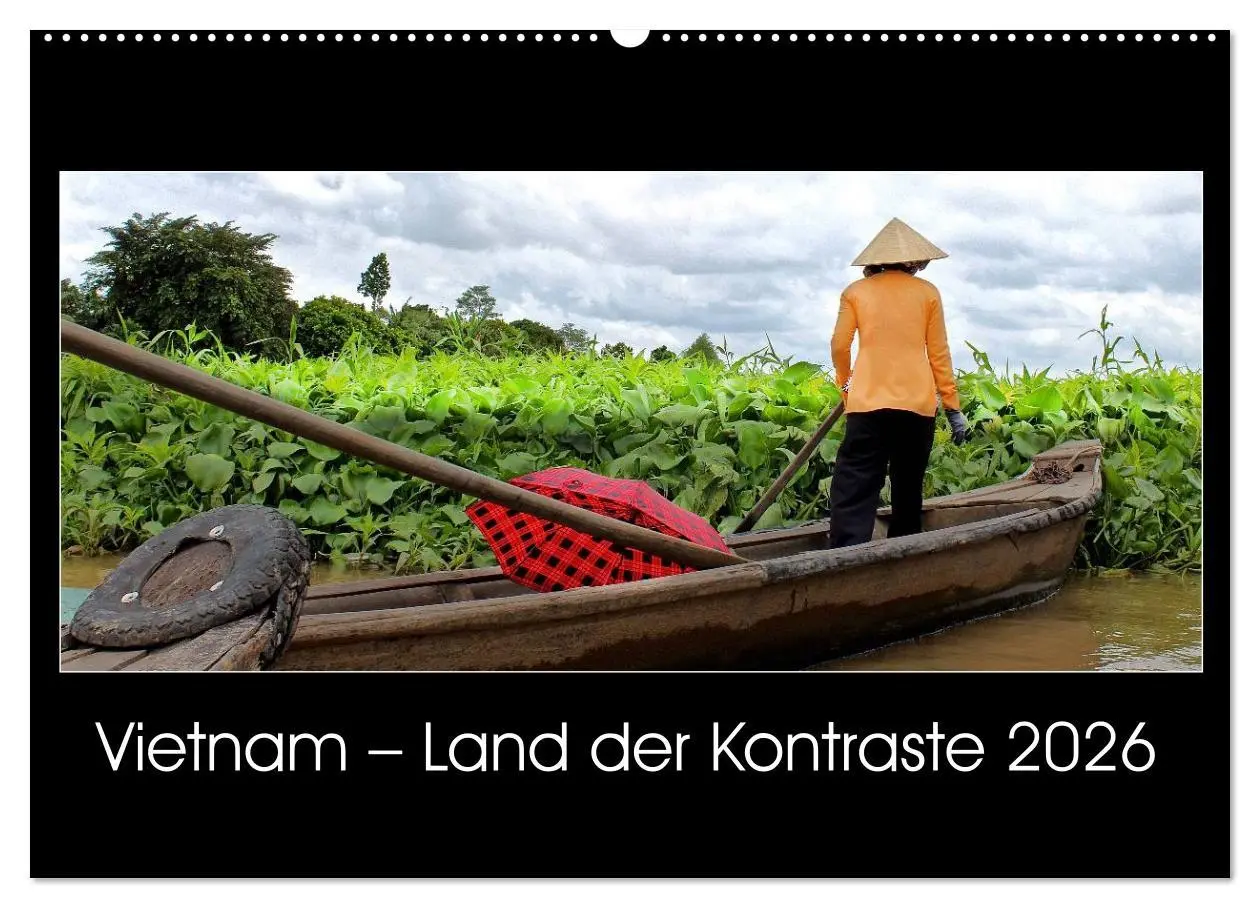 Cover: 9783516029338 | Vietnam - Land der Kontraste 2026 (Wandkalender 2026 DIN A2 quer),...