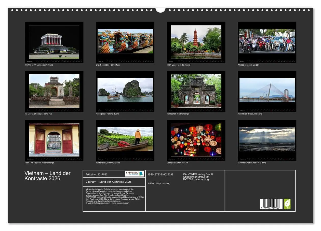 Bild: 9783516029338 | Vietnam - Land der Kontraste 2026 (Wandkalender 2026 DIN A2 quer),...