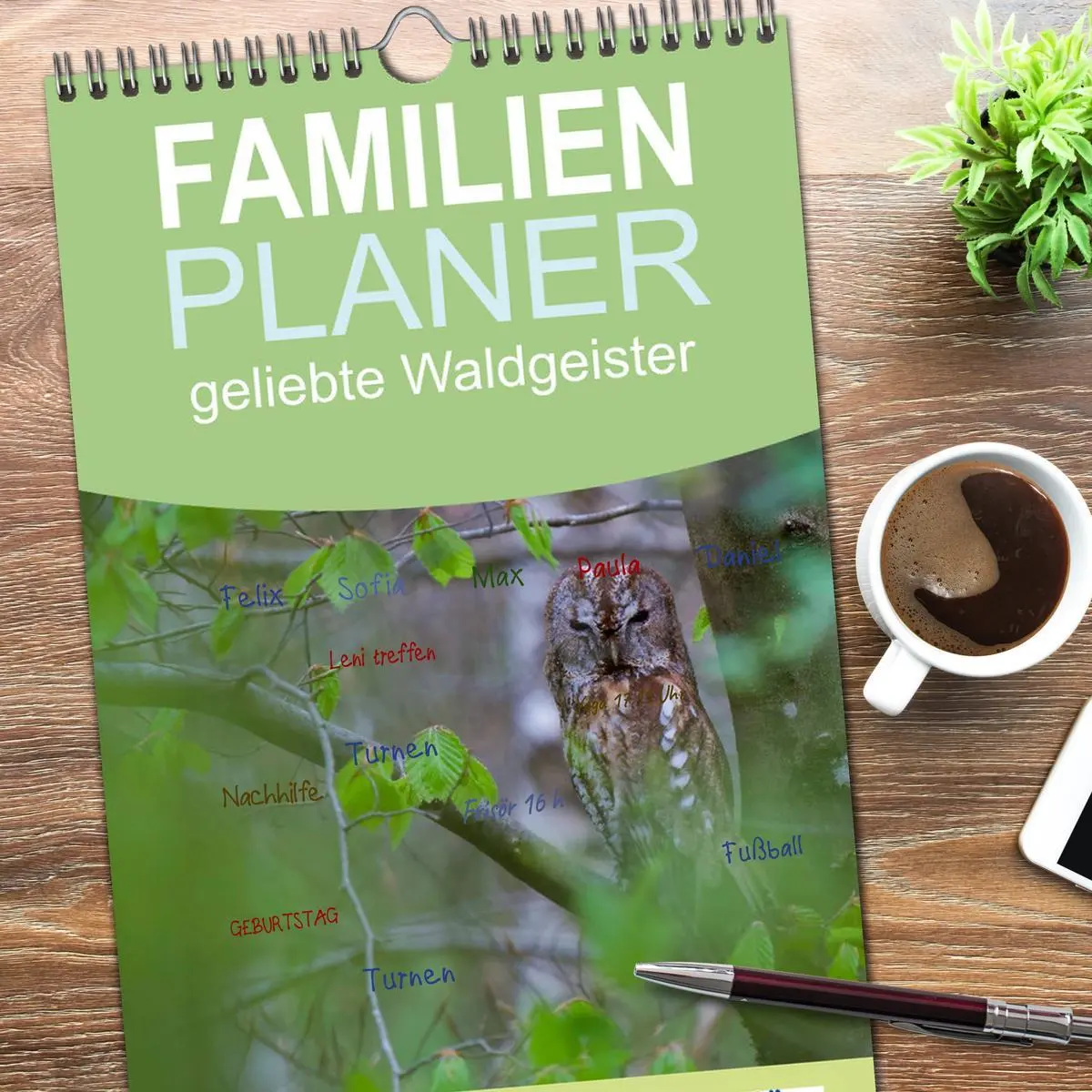 Bild: 9783516649338 | Familienplaner 2026 - geliebte Waldgeister mit 5 Spalten...