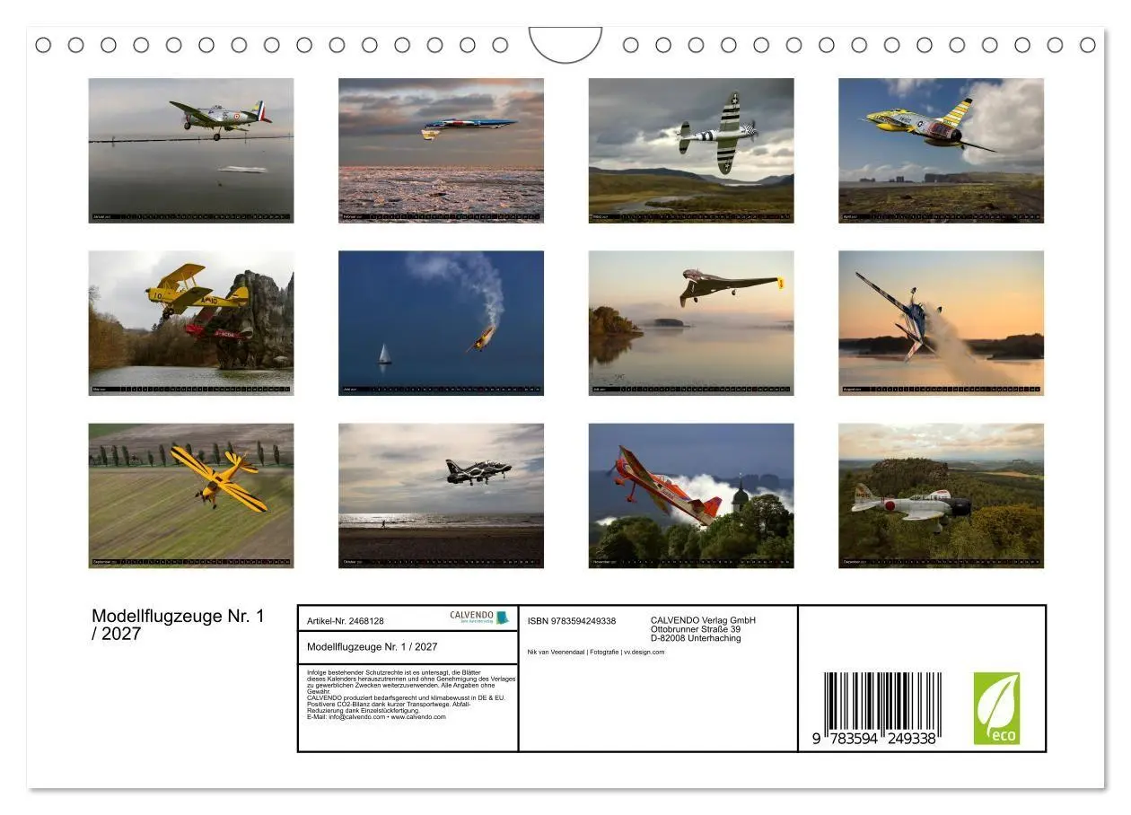 Bild: 9783594249338 | Modellflugzeuge Nr. 1 / 2027 (Wandkalender 2027 DIN A4 quer),...