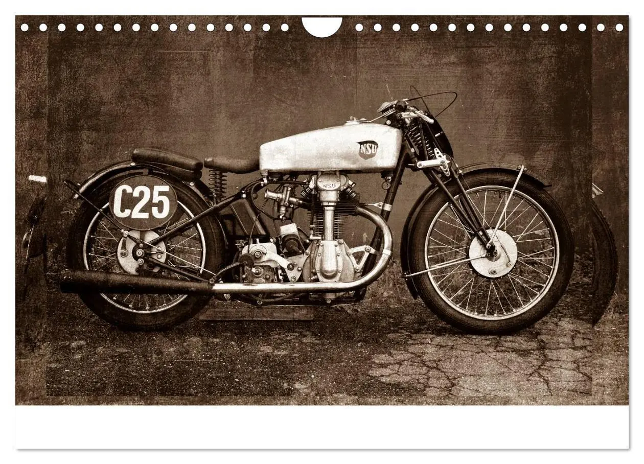 Bild: 9783435839438 | Motorrad Oldtimer (Wandkalender 2025 DIN A4 quer), CALVENDO...