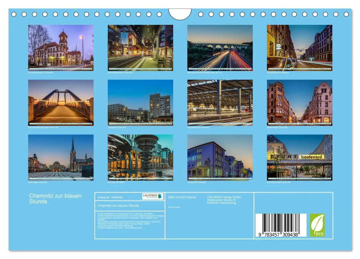 Bild: 9783457309438 | Chemnitz zur blauen Stunde (Wandkalender 2026 DIN A4 quer),...