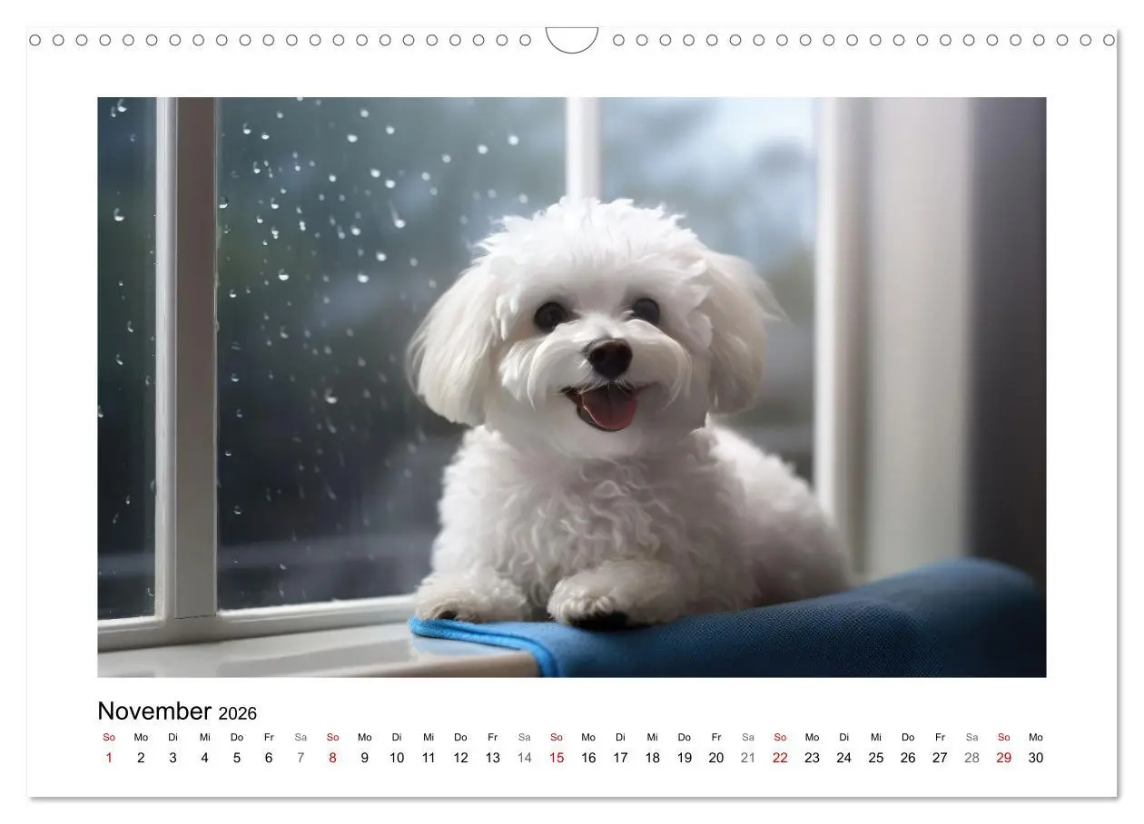 Bild: 9783457479438 | Bichon frisé, weiße Hündchen mit lockigem Haar (Wandkalender 2026...