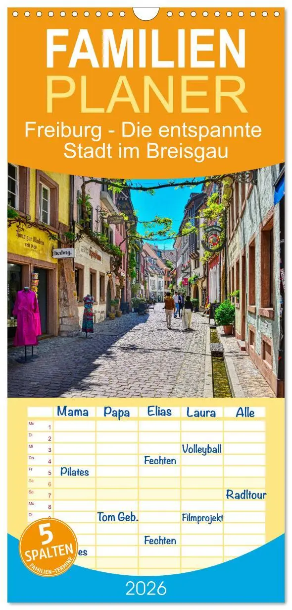 Cover: 9783516499438 | Familienplaner 2026 - Freiburg - Die entspannte Stadt im Breisgau...