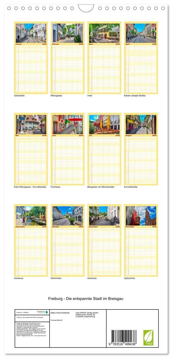 Bild: 9783516499438 | Familienplaner 2026 - Freiburg - Die entspannte Stadt im Breisgau...