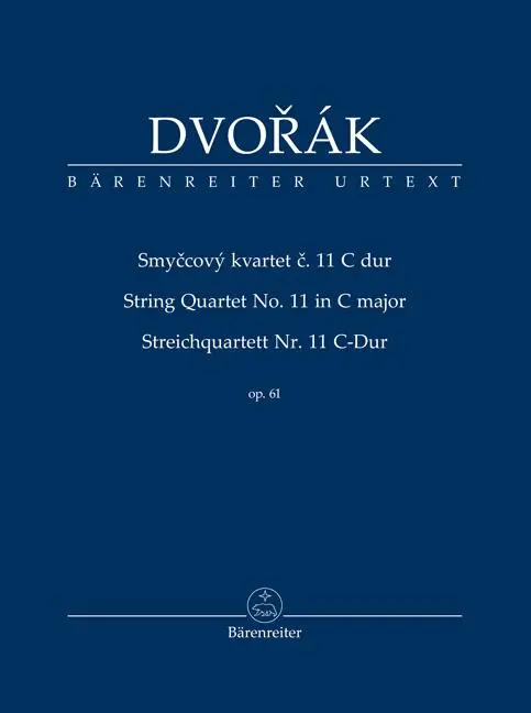 Cover: 9790260109438 | Streichquartett Nr. 11 C-Dur op. 61 | Studienpartitur | Antonín Dvorák