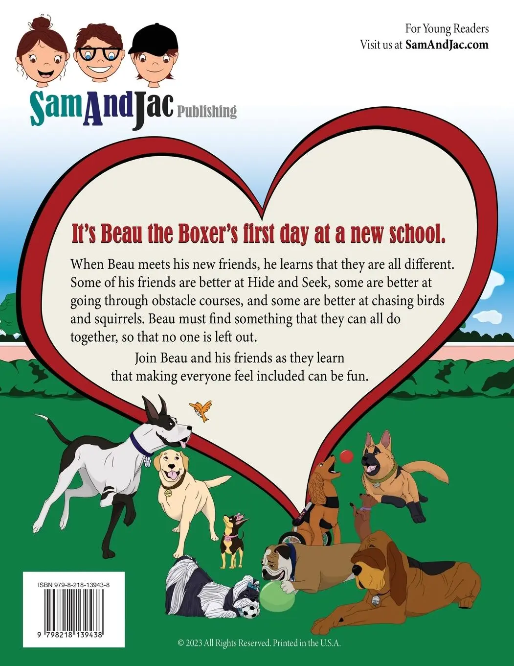 Rückseite: 9798218139438 | Beau the Boxer's First Day at School | Michelle Wilson | Taschenbuch
