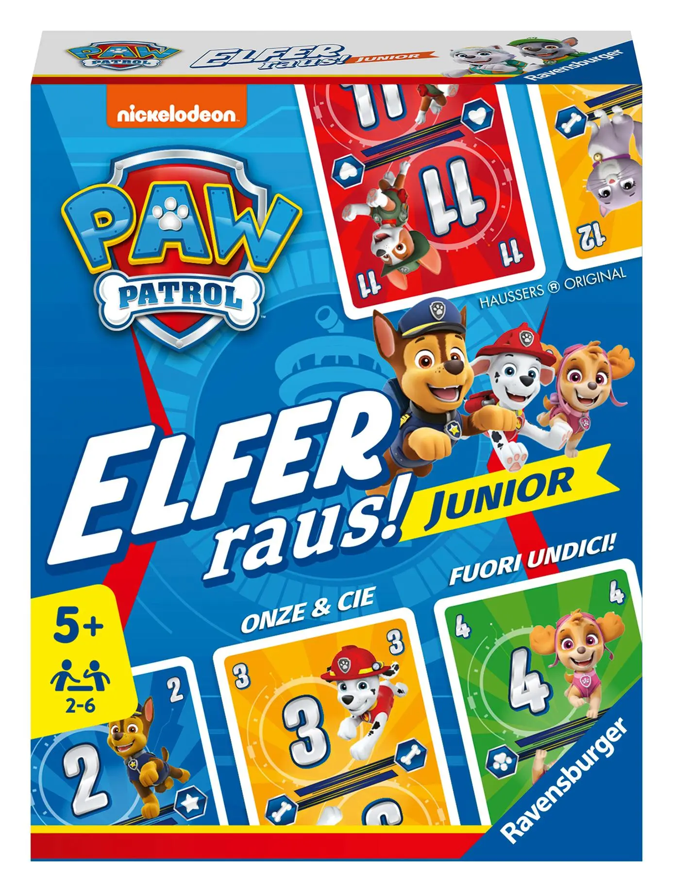 Cover: 4005556209538 | Paw Patrol Elfer raus! Junior - Kartenspiel ab 5 Jahre | Hausser