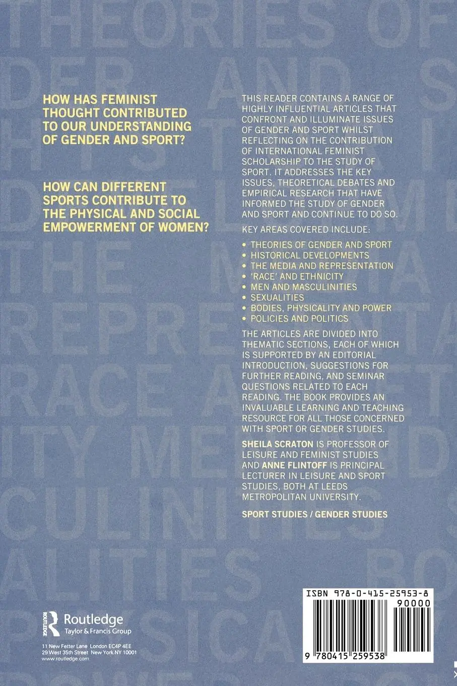Rückseite: 9780415259538 | Gender and Sport | A Reader | Anne Flintoff (u. a.) | Taschenbuch