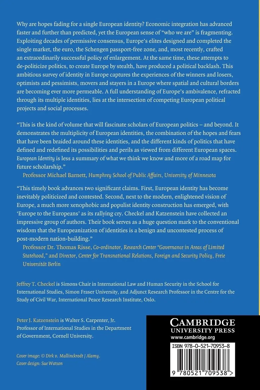 Rückseite: 9780521709538 | European Identity | Jeffrey T. Checkel (u. a.) | Taschenbuch | 2014