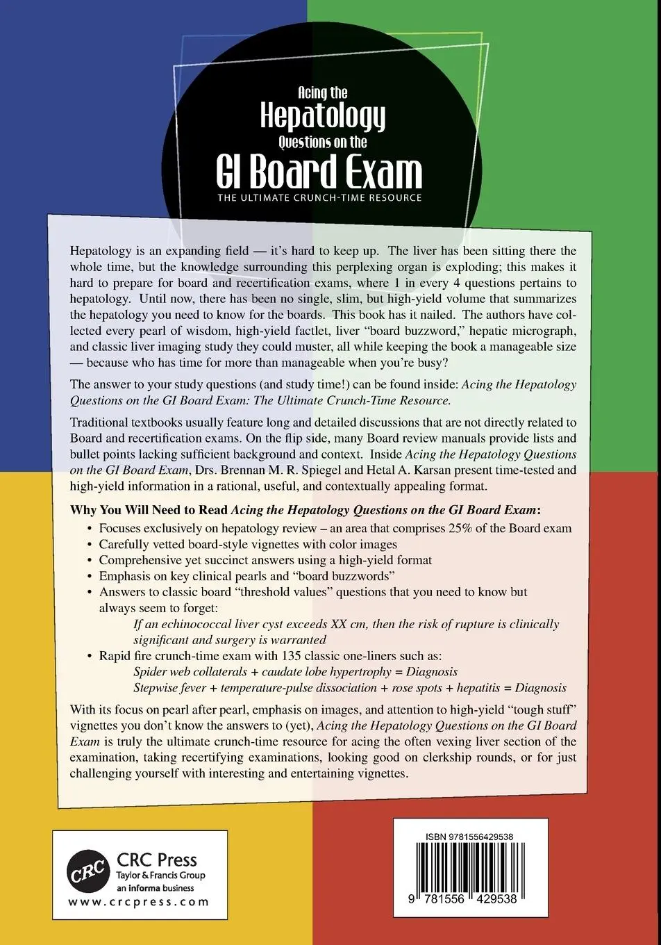 Rückseite: 9781556429538 | Acing the Hepatology Questions on the GI Board Exam | Spiegel (u. a.)
