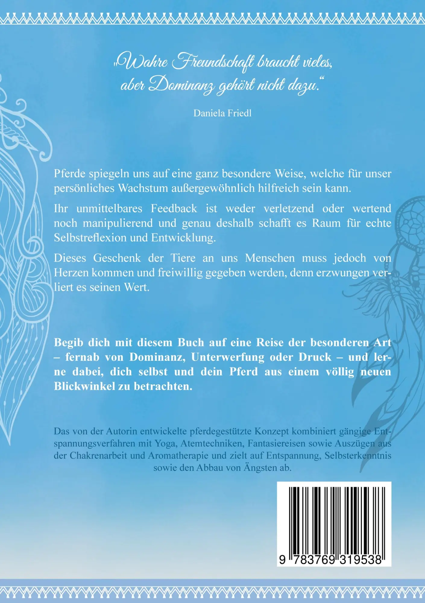 Rückseite: 9783769319538 | Selbstreflexion und Entspannung mit Pferden | Hardcover | Friedl
