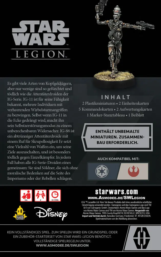 Bild: 841333119638 | Star Wars: Legion Attentäterdroiden der IG-Serie | Alex Davy | Spiel