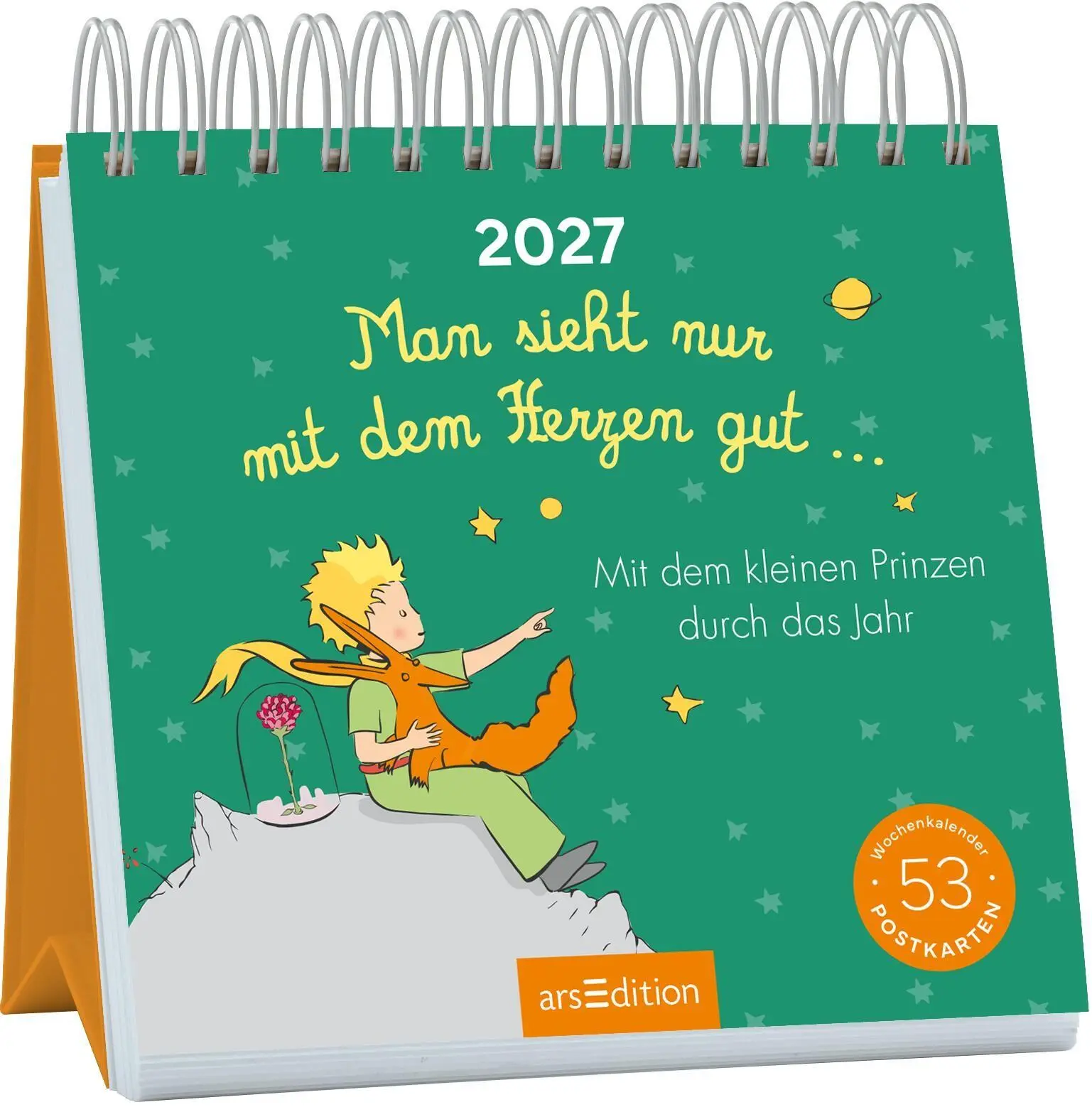 Cover: 4014489139638 | Postkartenkalender Man sieht nur mit dem Herzen gut ... 2027 | 108 S.