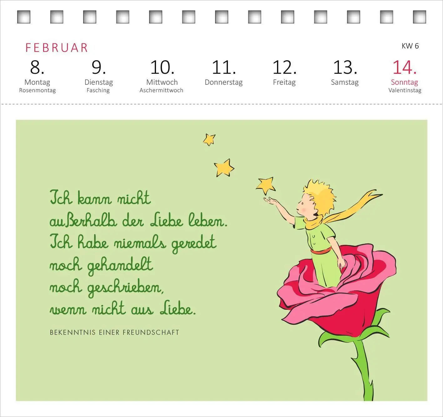 Bild: 4014489139638 | Postkartenkalender Man sieht nur mit dem Herzen gut ... 2027 | 108 S.