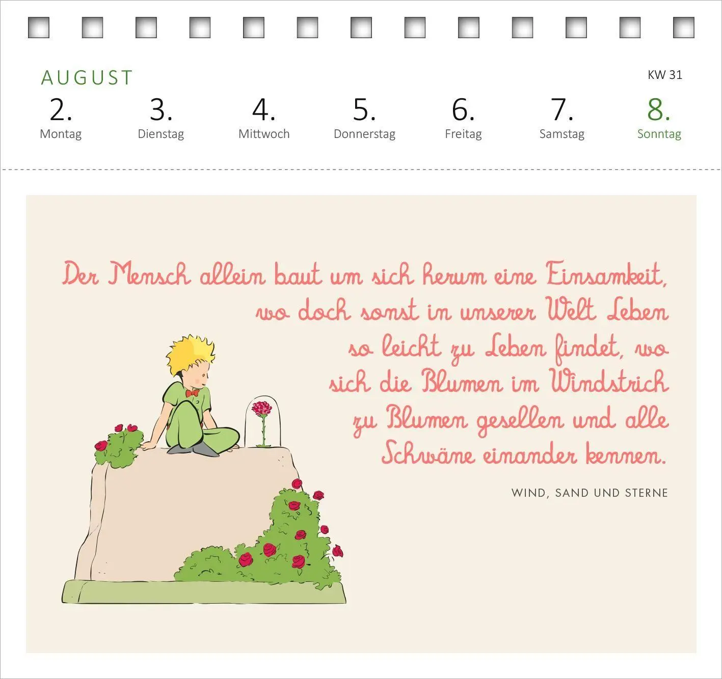 Bild: 4014489139638 | Postkartenkalender Man sieht nur mit dem Herzen gut ... 2027 | 108 S.