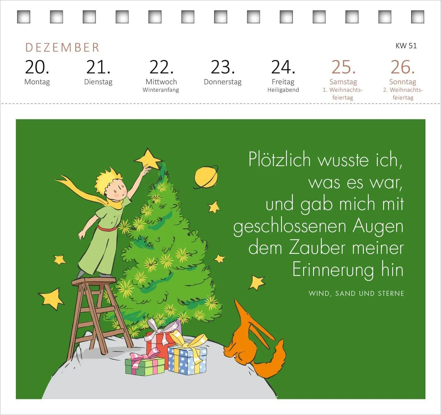 Bild: 4014489139638 | Postkartenkalender Man sieht nur mit dem Herzen gut ... 2027 | 108 S.