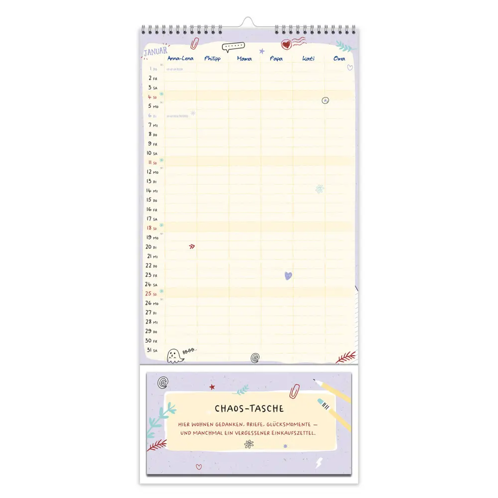 Bild: 4260188019638 | Mein Familien-Kalender 2026: Aufschreiben, abhaken, glücklich sein!