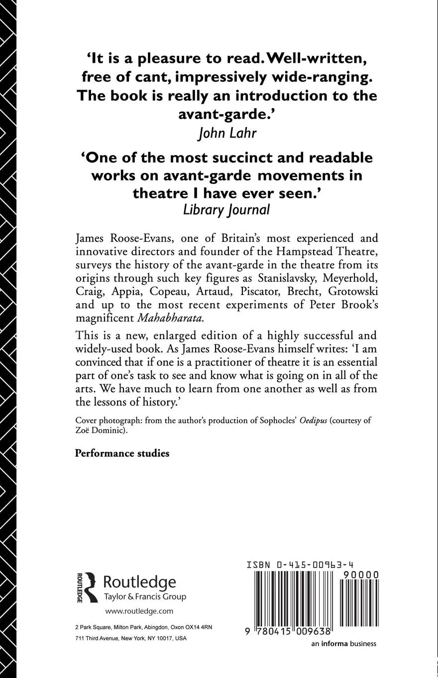 Rückseite: 9780415009638 | Experimental Theatre | From Stanislavsky to Peter Brook | Roose-Evans