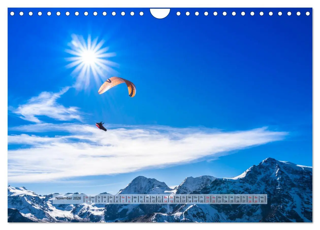 Bild: 9783457839638 | Paragliding - lautloses Schweben (Wandkalender 2026 DIN A4 quer),...