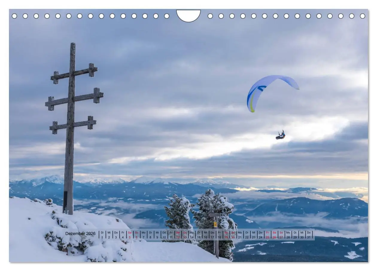 Bild: 9783457839638 | Paragliding - lautloses Schweben (Wandkalender 2026 DIN A4 quer),...