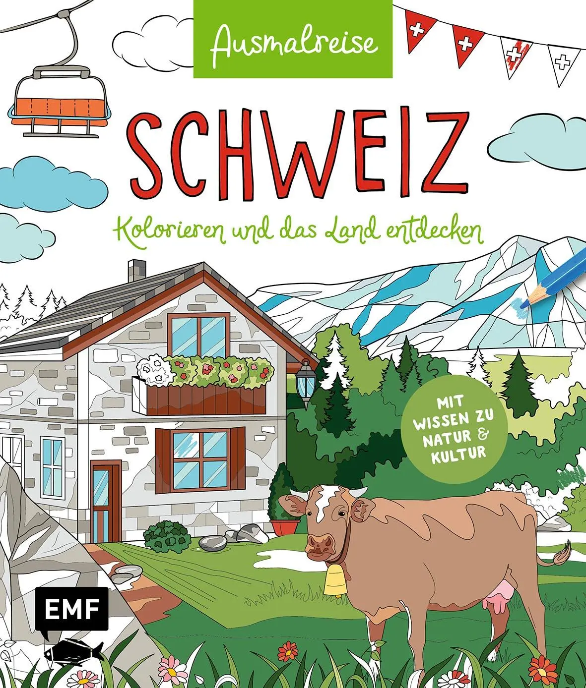 Cover: 9783745929638 | Ausmalreise Schweiz | Edition Michael Fischer | Taschenbuch | 80 S.