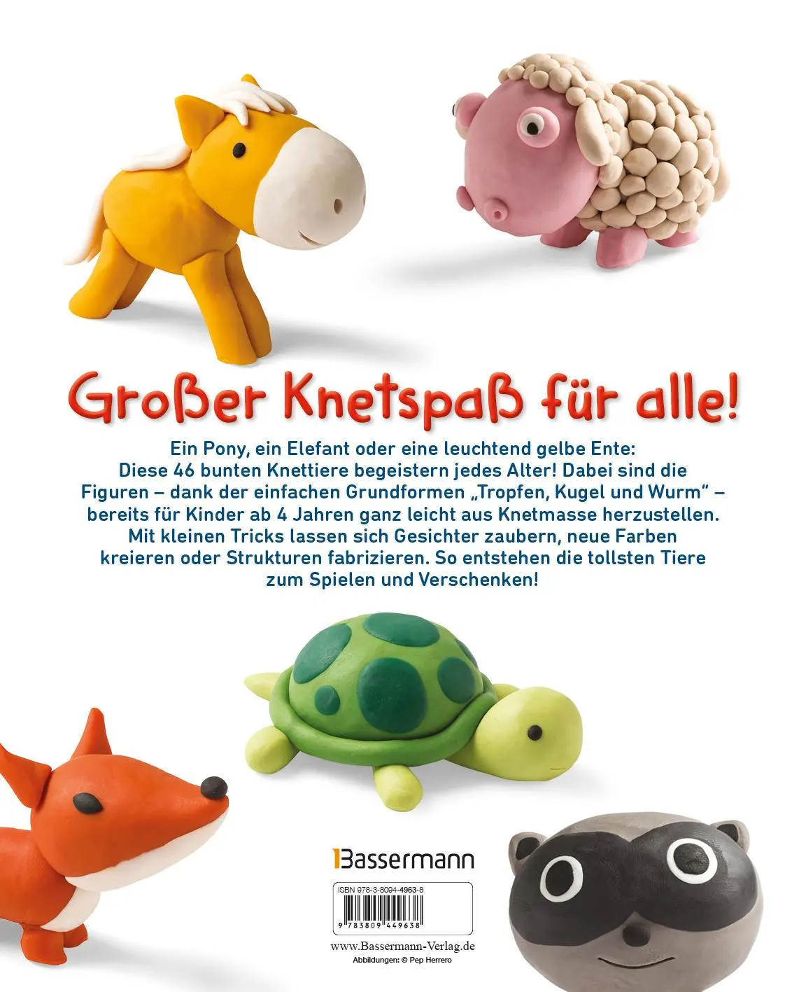 Bild: 9783809449638 | Kunterbunte Tiere kneten. Ganz einfach aus drei Grundformen. Ab 4...