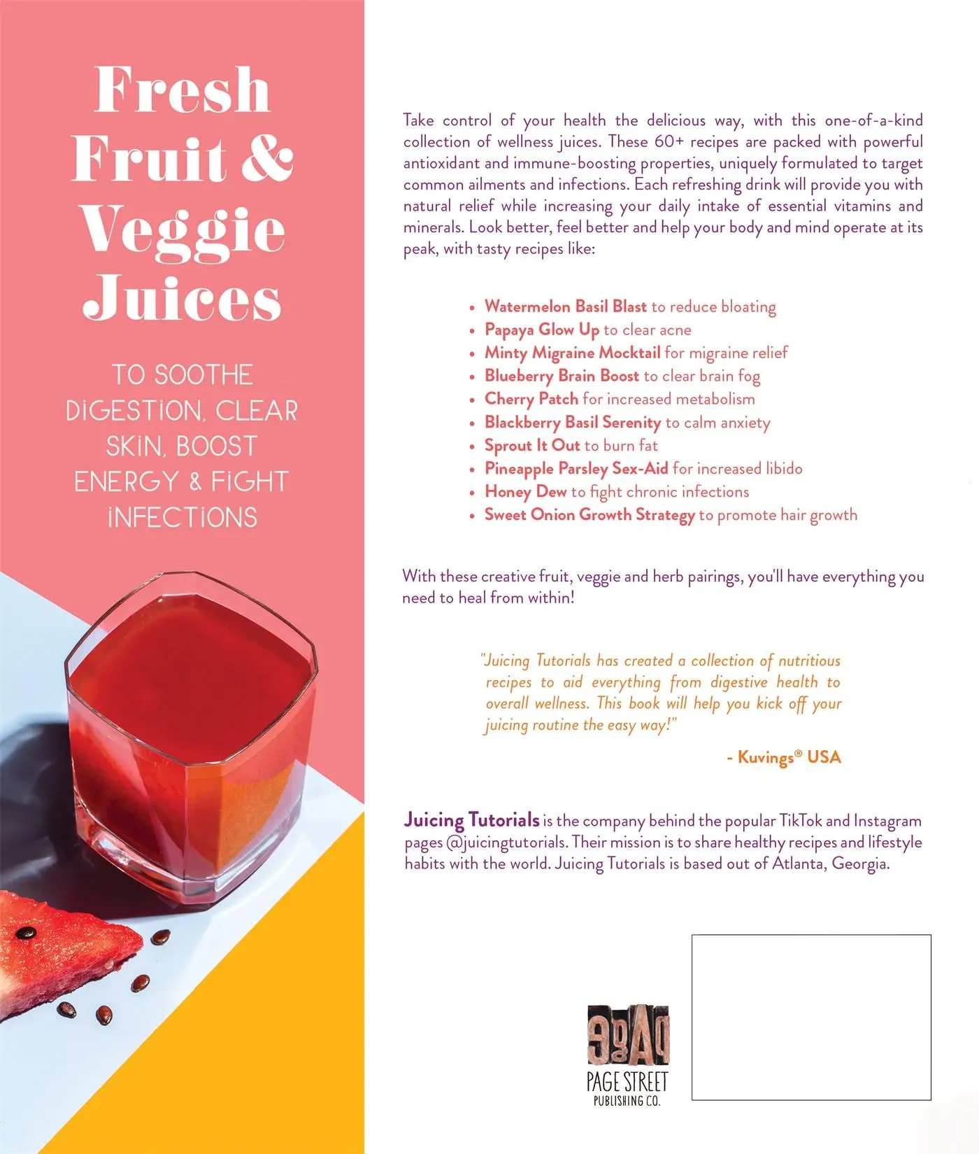 Rückseite: 9781645679738 | Juices for Total Wellness | Juicing Tutorials | Taschenbuch | Englisch