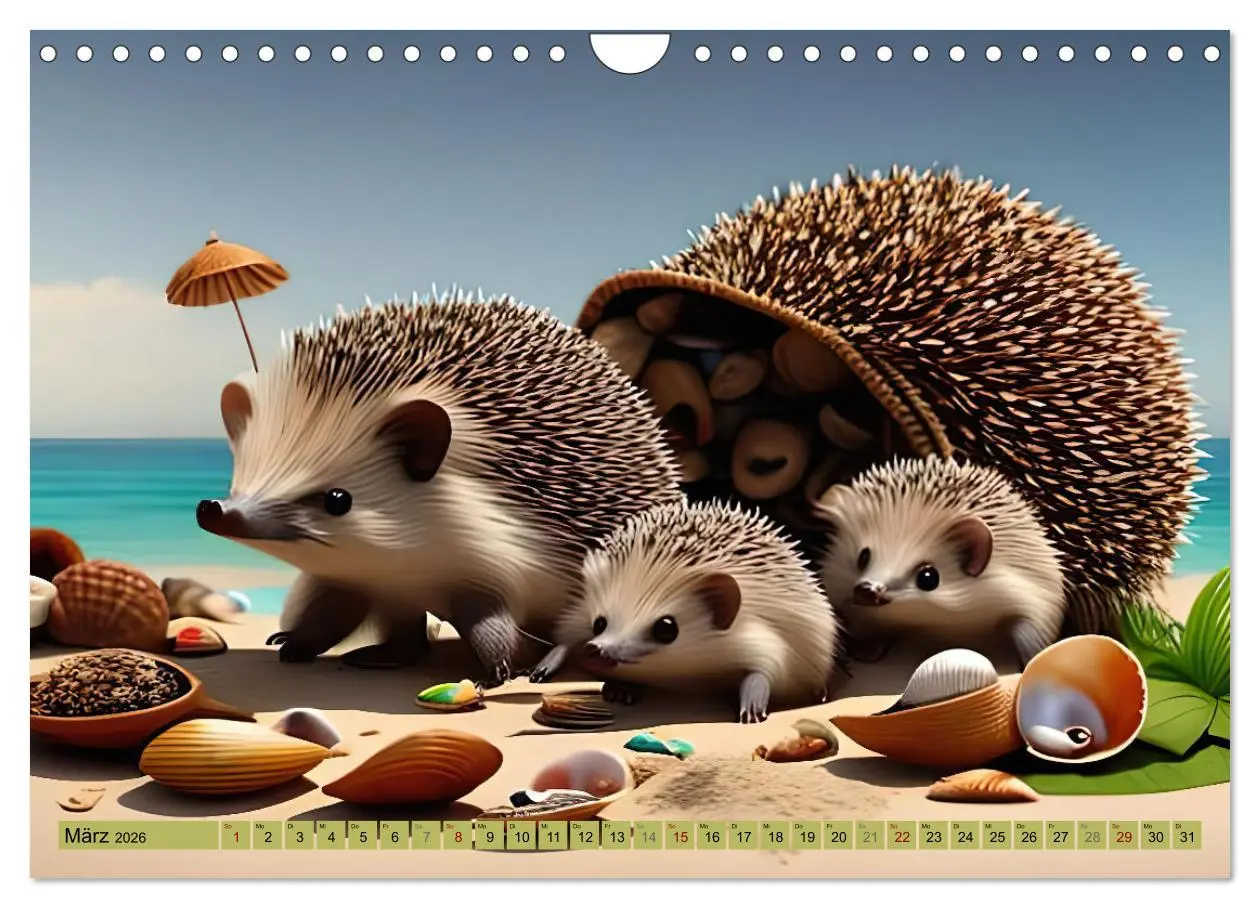 Bild: 9783457379738 | Igel-Abenteuer (Wandkalender 2026 DIN A4 quer), CALVENDO...