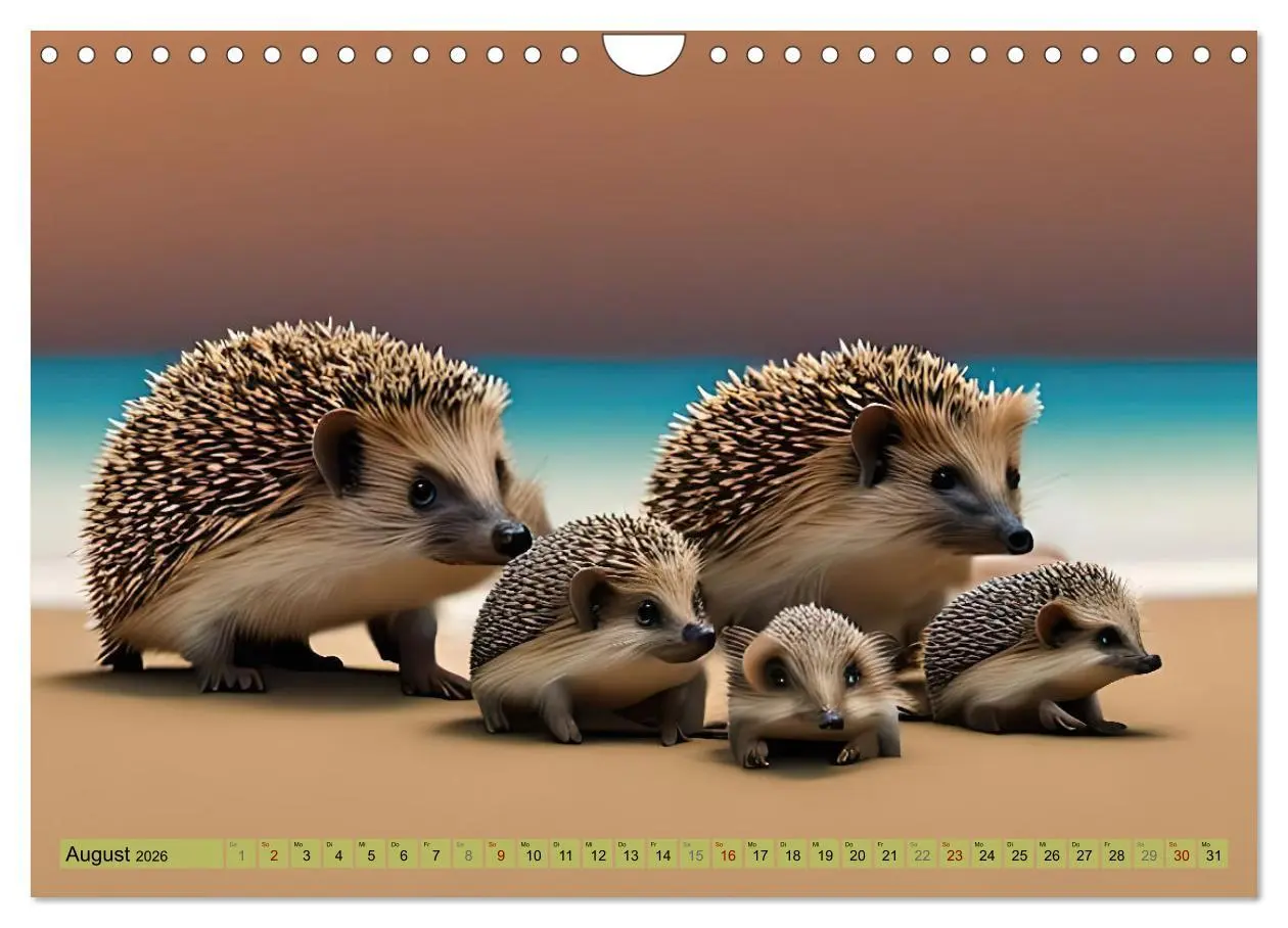 Bild: 9783457379738 | Igel-Abenteuer (Wandkalender 2026 DIN A4 quer), CALVENDO...