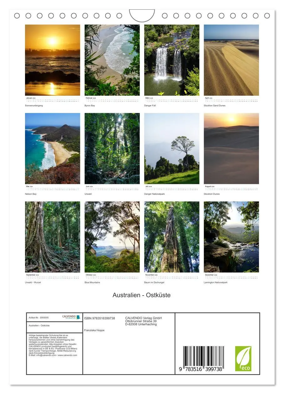 Bild: 9783516399738 | Australien - Ostküste (Wandkalender 2026 DIN A4 hoch), CALVENDO...
