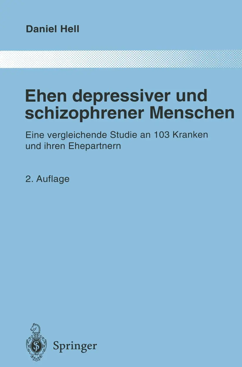 Cover: 9783642719738 | Ehen depressiver und schizophrener Menschen | Daniel Hell | Buch
