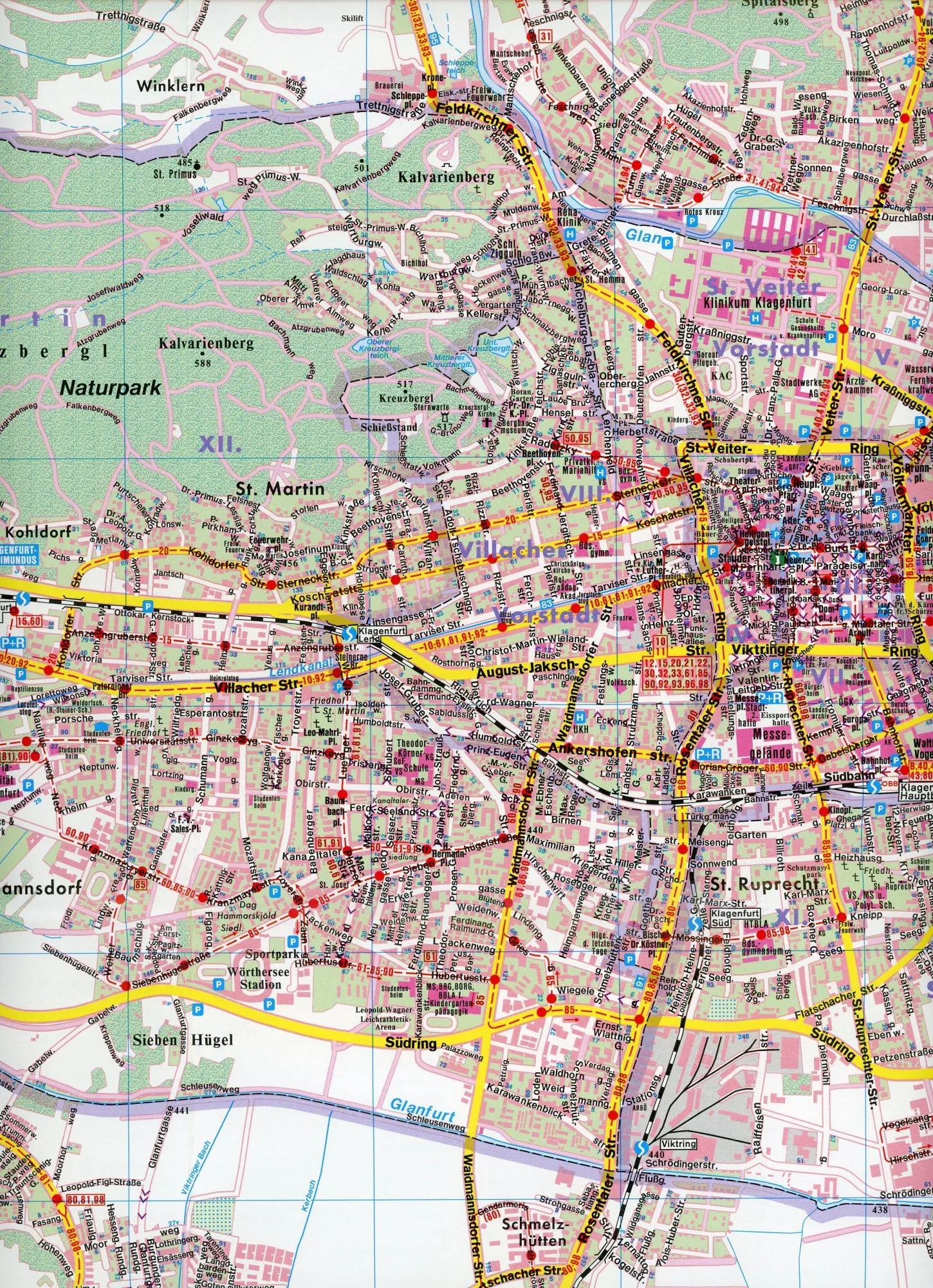 Bild: 9783707919738 | Klagenfurt am Wörthersee, Stadtplan 1:17.500, freytag &amp; berndt | 2021