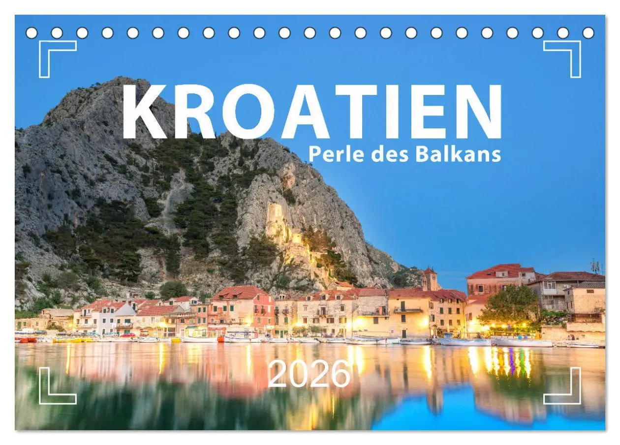 Cover: 9783457509838 | Kroatien - Perle des Balkans (Tischkalender 2026 DIN A5 quer),...