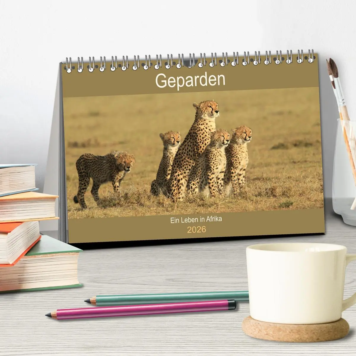Bild: 9783457989838 | Geparden - Ein Leben in Afrika (Tischkalender 2026 DIN A5 quer),...