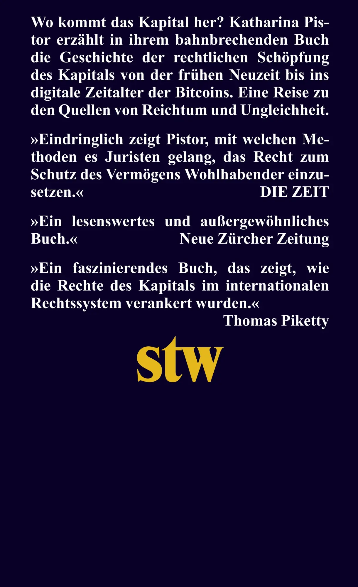 Rückseite: 9783518299838 | Der Code des Kapitals | Katharina Pistor | Taschenbuch | 440 S. | 2023
