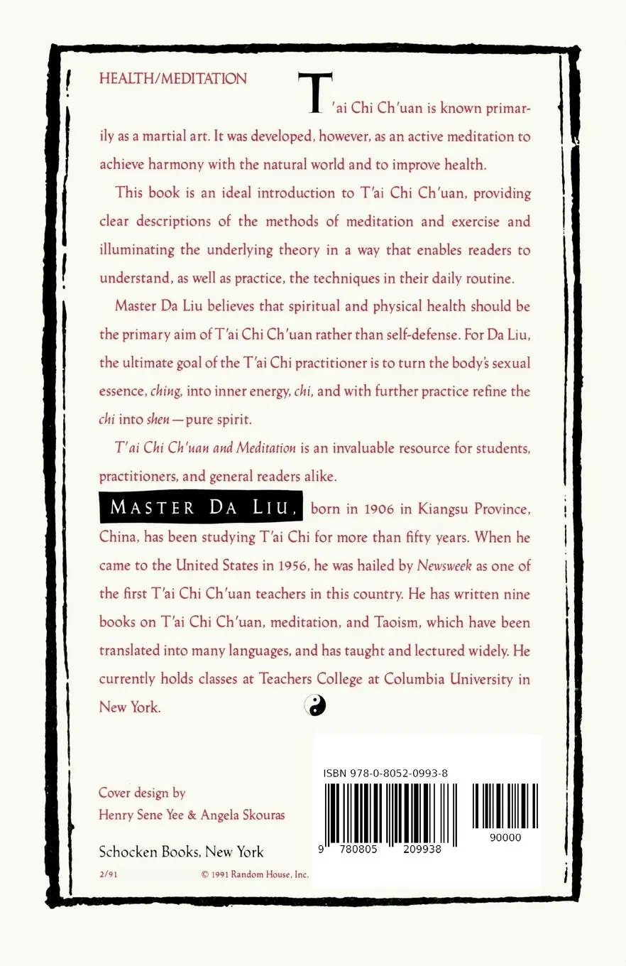 Rückseite: 9780805209938 | T'Ai Chi Ch'Uan and Meditation | Da Liu | Taschenbuch | Englisch