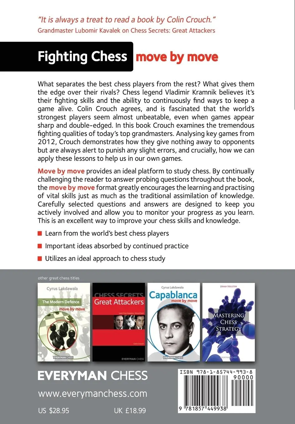 Rückseite: 9781857449938 | Fighting Chess | Move by Move | Colin Crouch | Taschenbuch | Englisch