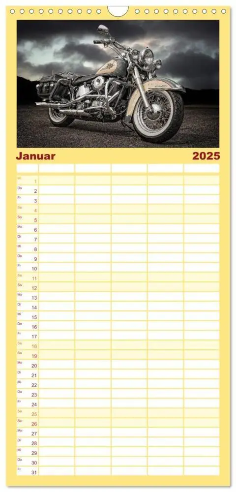 Bild: 9783457119938 | Familienplaner 2025 - Motorrad-Träume - Chopper und Custombikes mit...