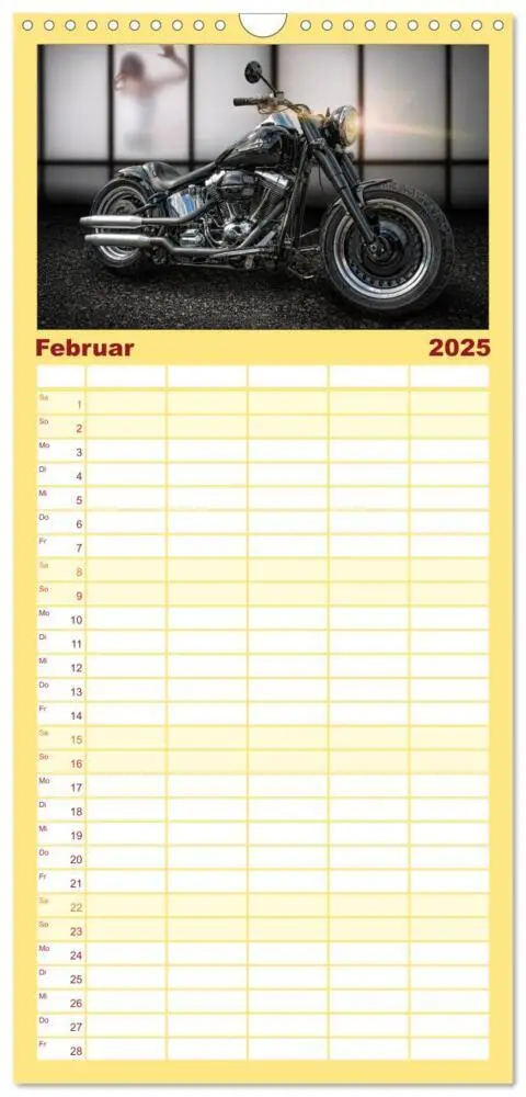 Bild: 9783457119938 | Familienplaner 2025 - Motorrad-Träume - Chopper und Custombikes mit...