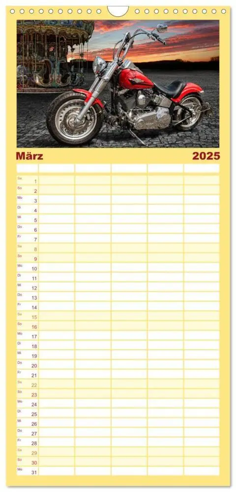 Bild: 9783457119938 | Familienplaner 2025 - Motorrad-Träume - Chopper und Custombikes mit...