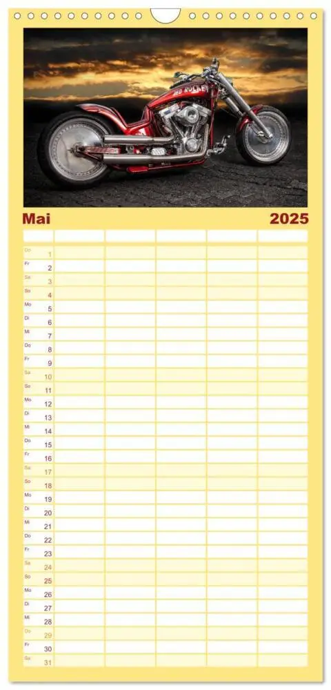 Bild: 9783457119938 | Familienplaner 2025 - Motorrad-Träume - Chopper und Custombikes mit...
