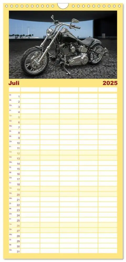 Bild: 9783457119938 | Familienplaner 2025 - Motorrad-Träume - Chopper und Custombikes mit...