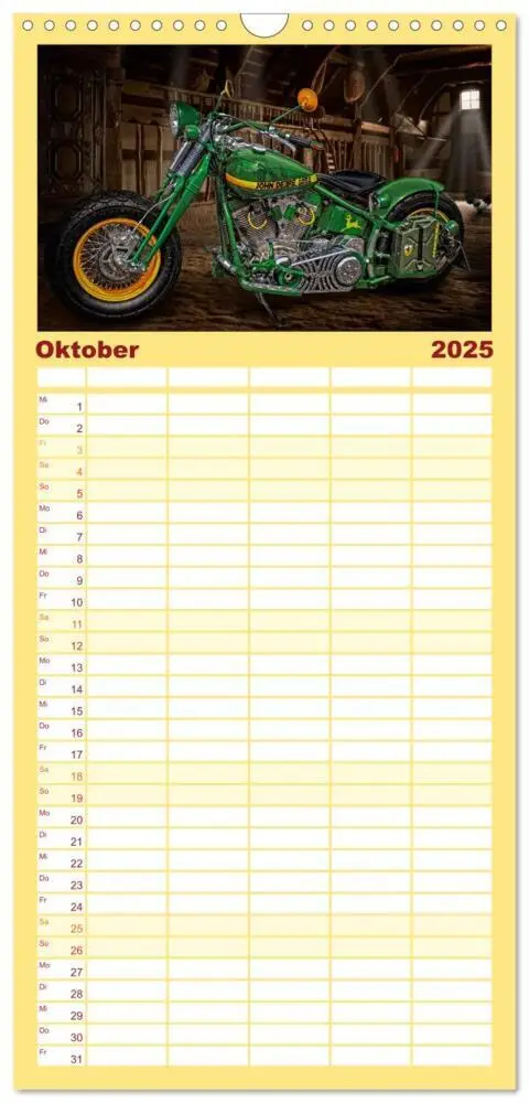 Bild: 9783457119938 | Familienplaner 2025 - Motorrad-Träume - Chopper und Custombikes mit...