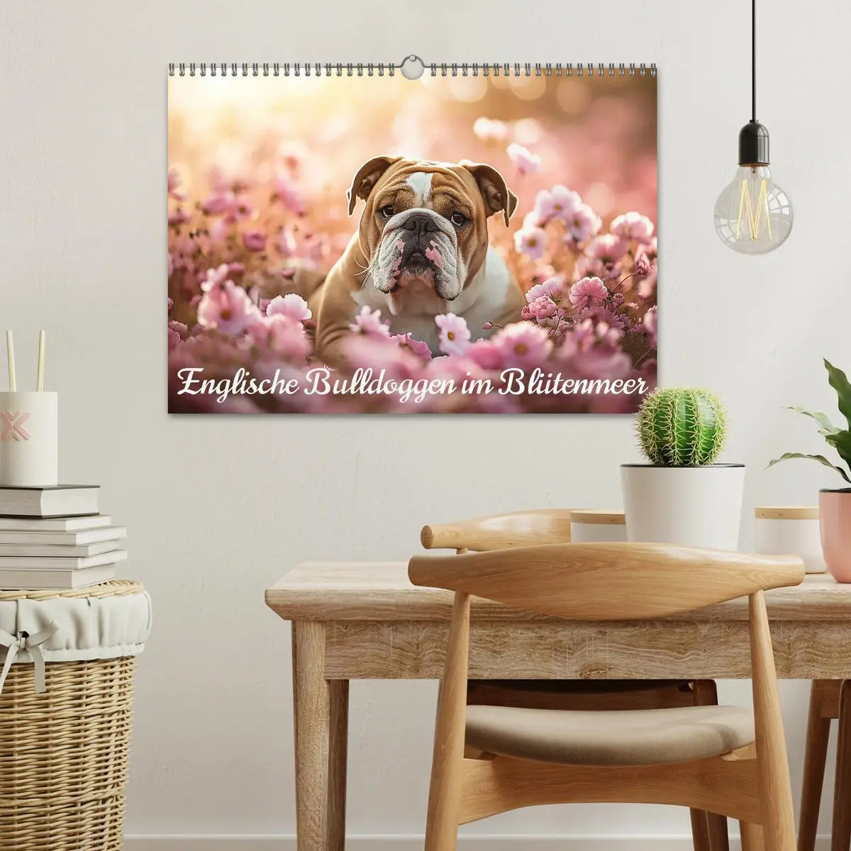 Bild: 9783457429938 | Englische Bulldoggen im Blütenmeer (Wandkalender 2026 DIN A3 quer),...
