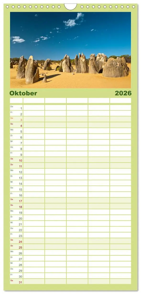 Bild: 9783516519938 | Familienplaner 2026 - Australien mit 5 Spalten (Wandkalender, 21 x...