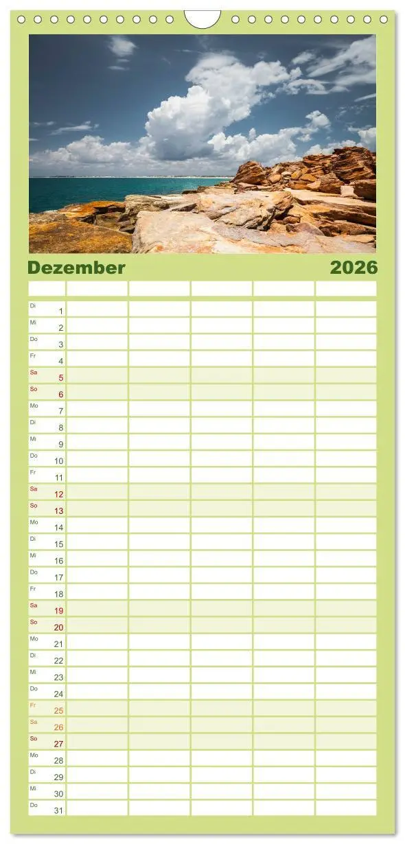 Bild: 9783516519938 | Familienplaner 2026 - Australien mit 5 Spalten (Wandkalender, 21 x...