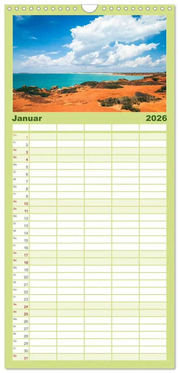 Bild: 9783516519938 | Familienplaner 2026 - Australien mit 5 Spalten (Wandkalender, 21 x...