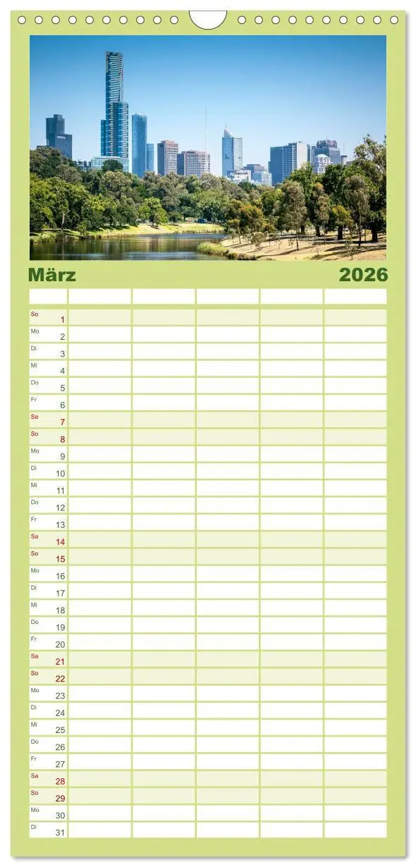 Bild: 9783516519938 | Familienplaner 2026 - Australien mit 5 Spalten (Wandkalender, 21 x...